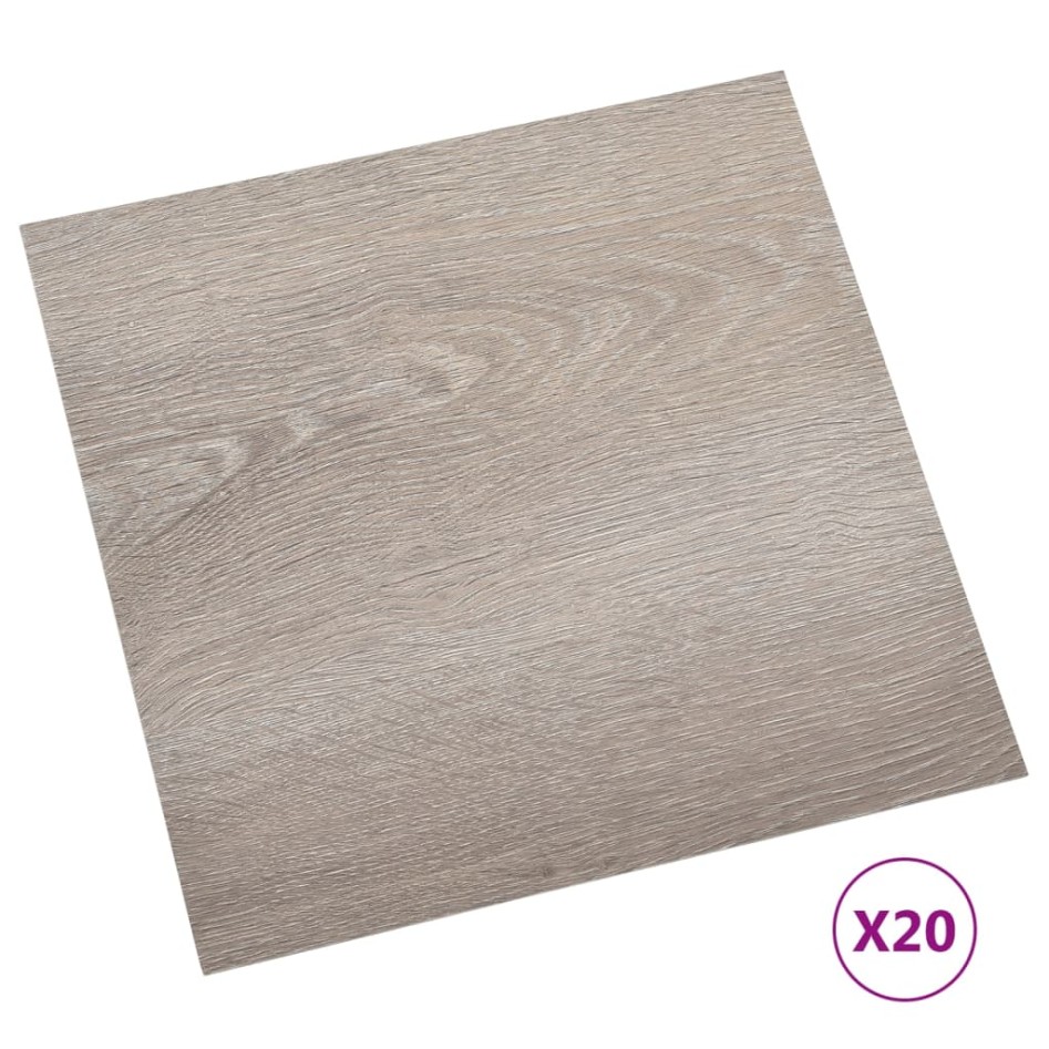 Tarimas de suelo autoadhesivas 20 uds PVC gris taupe 1,86