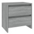 Mesita de noche madera de ingeniería gris Sonoma