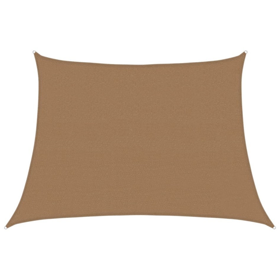 Toldo de vela HDPE gris taupe 160 g/m² 4/5x3