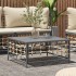 Mesa de jardín ratán sintético gris antracita 70x70x34