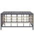 Mesa de jardín ratán sintético gris antracita 70x70x34