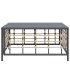 Mesa de jardín ratán sintético gris antracita 70x70x34