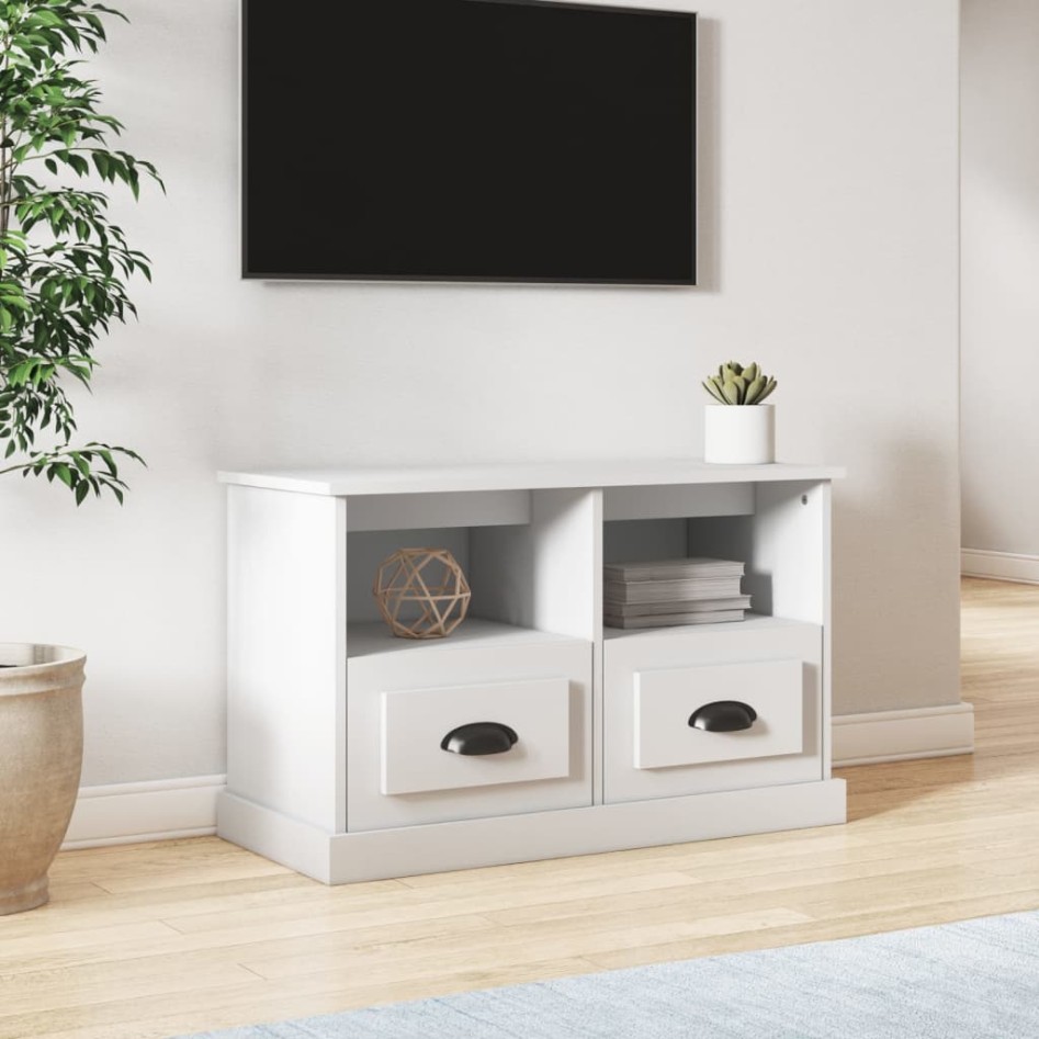 Mueble de TV madera contrachapada blanco 80x35x50