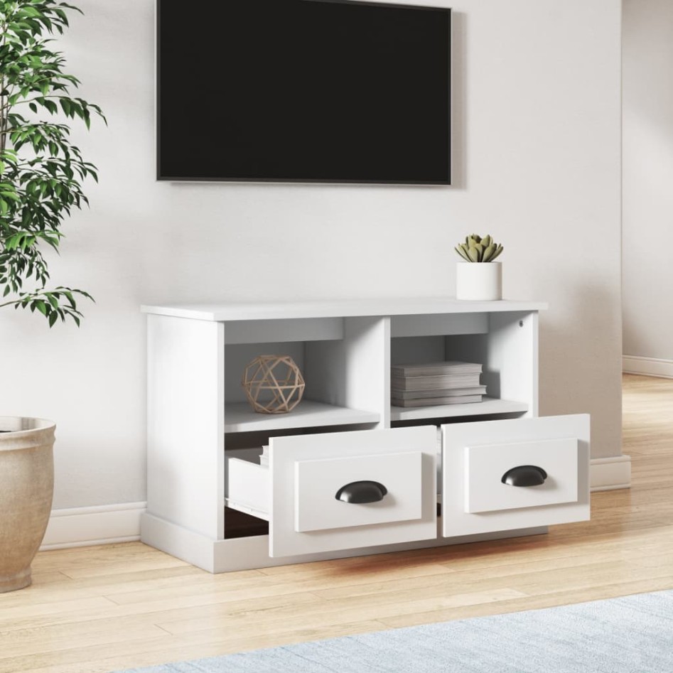 Mueble de TV madera contrachapada blanco 80x35x50