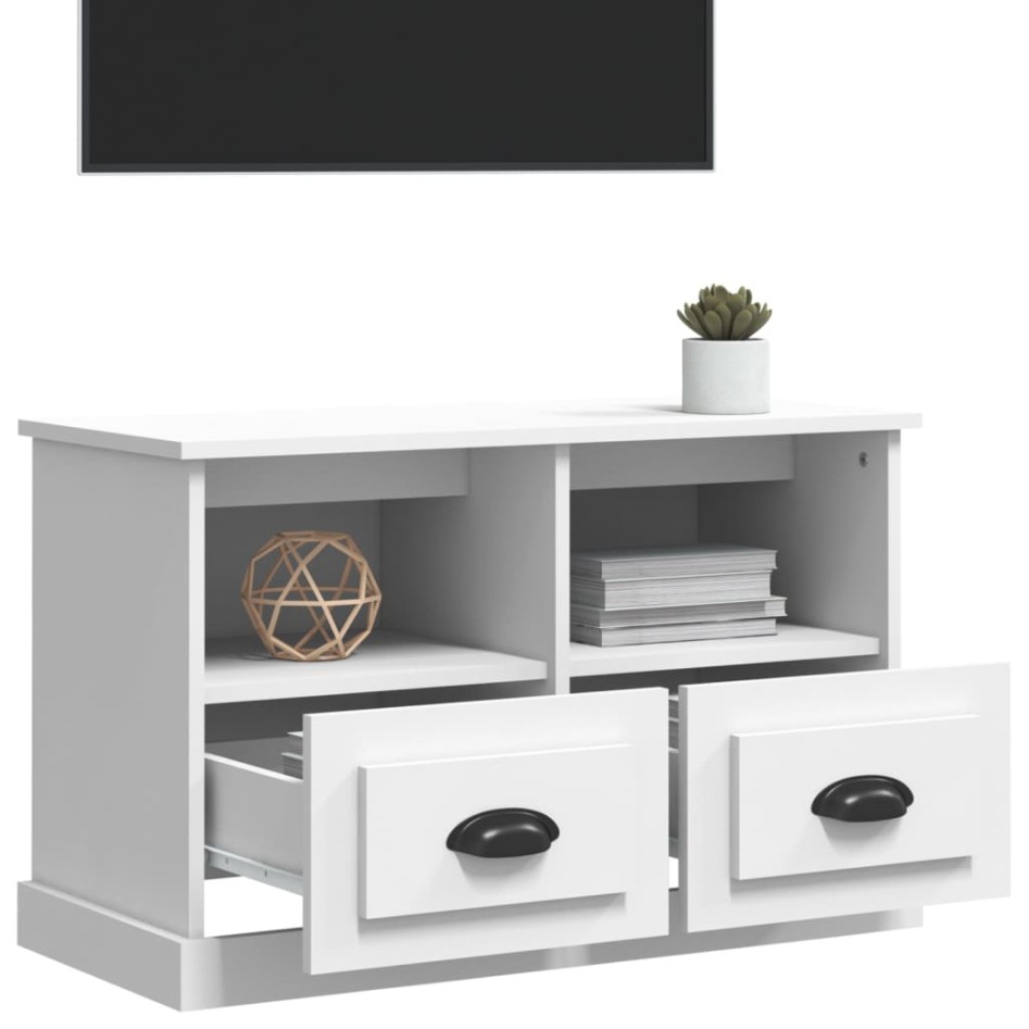 Mueble de TV madera contrachapada blanco 80x35x50