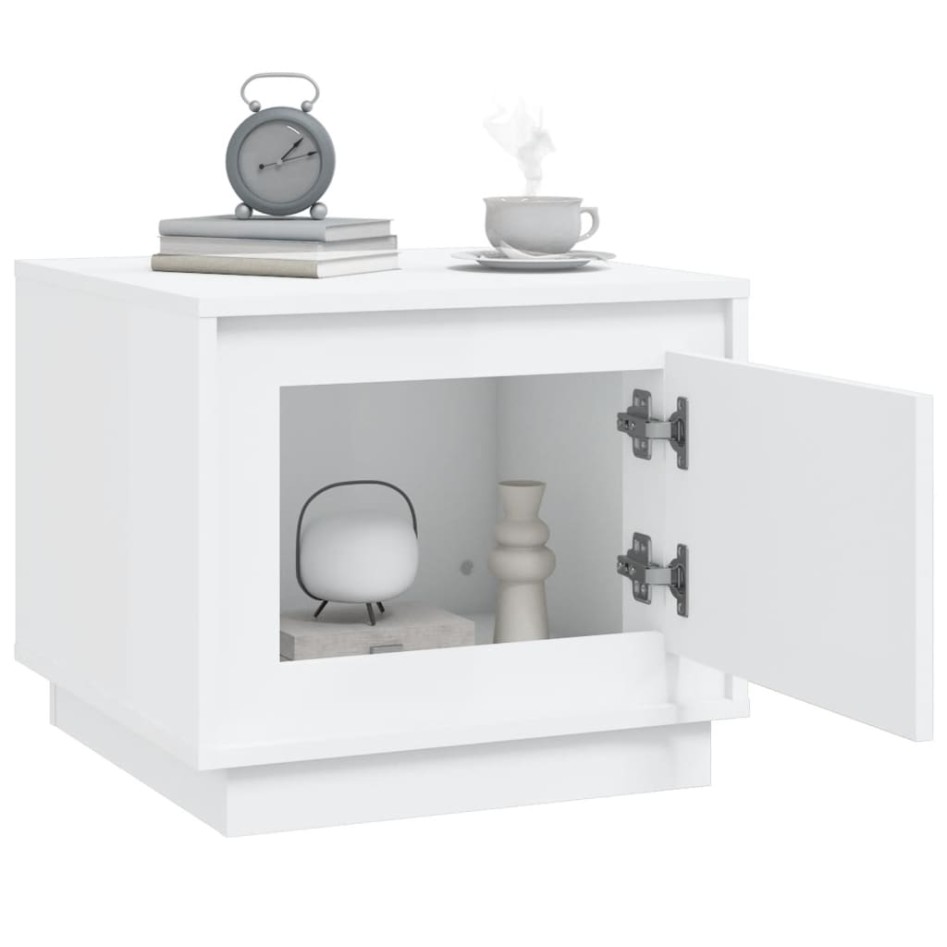 Mesa de centro madera contrachapada blanco 51x50x44