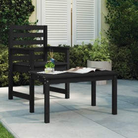 Mesa de jardín madera maciza pino negro 82,5x50,5x45