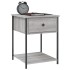 Mesita de noche madera de ingeniería gris Sonoma 44x45x58