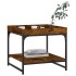 Mesa de centro madera ingeniería roble ahumado 49,5x49,5x45