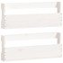Estantes de zapatos de pared 2 uds madera pino blanco