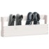 Estantes de zapatos de pared 2 uds madera pino blanco
