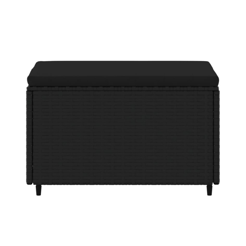 Reposapiés de jardín con cojín ratán sintético