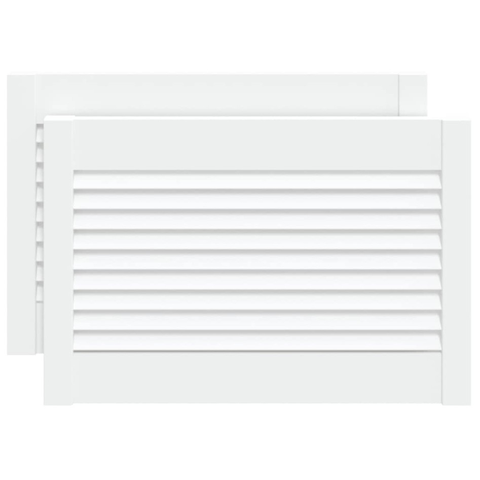 Puerta de armario lamas 2 uds madera pino blanco 39,5x59,4