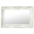 Espejo de pared estilo barroco blanco 60x40