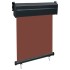 Toldo lateral de balcón marrón 65x250