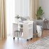 Mesa auxiliar de madera contrachapada blanco 70x35x55