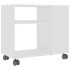 Mesa auxiliar de madera contrachapada blanco 70x35x55