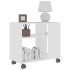 Mesa auxiliar de madera contrachapada blanco 70x35x55