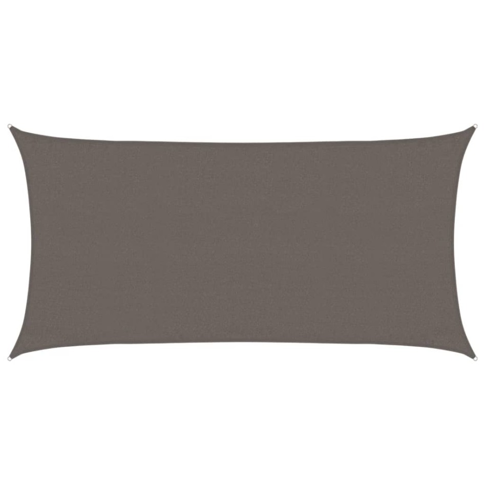 Toldo de vela gris antracita HDPE 160 g/m² 3x6