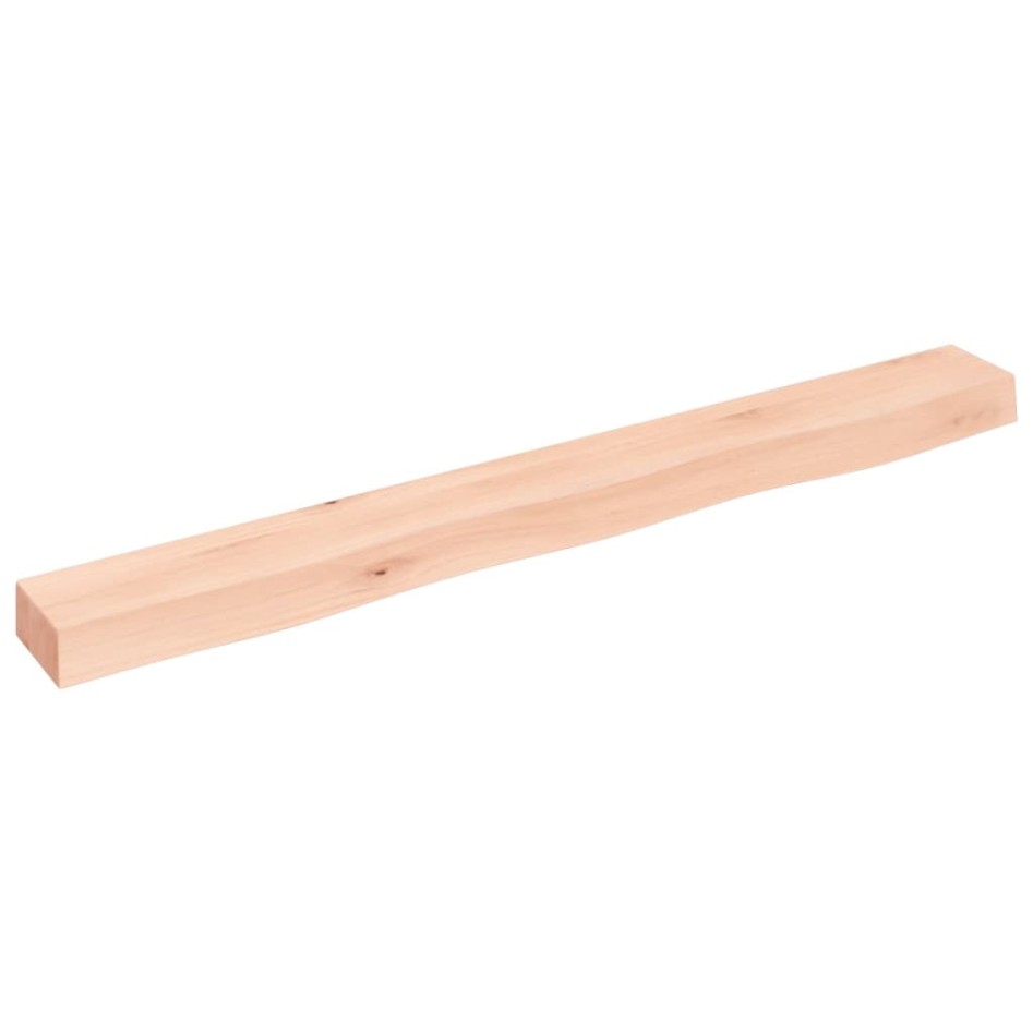 Estante de pared madera maciza de roble sin tratar 100x10x6