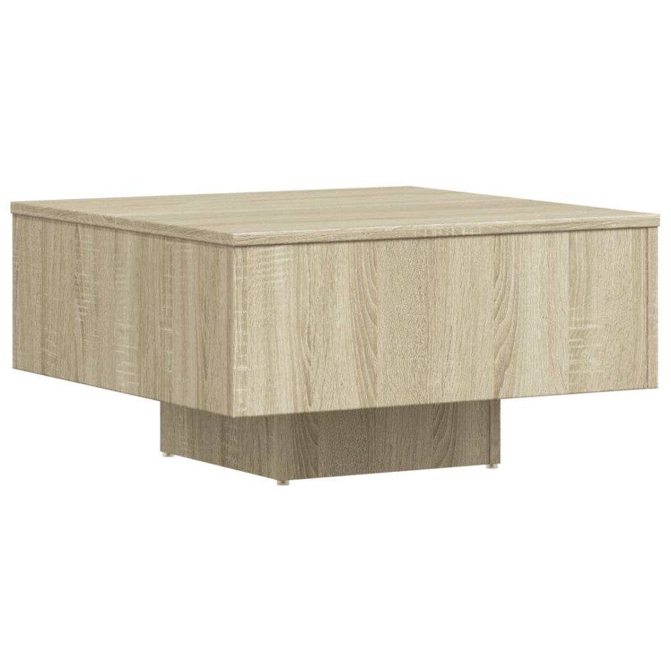 Mesa de centro madera contrachapada roble Sonoma 60x60x31,5