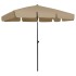 Sombrilla de playa gris taupe 200x125