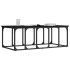 Mesa de centro madera de ingeniería negra 100x50x35,5