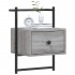 Mesita de noche de pared gris Sonoma 35x30x51