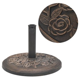 Base de sombrilla de resina redonda bronce 9