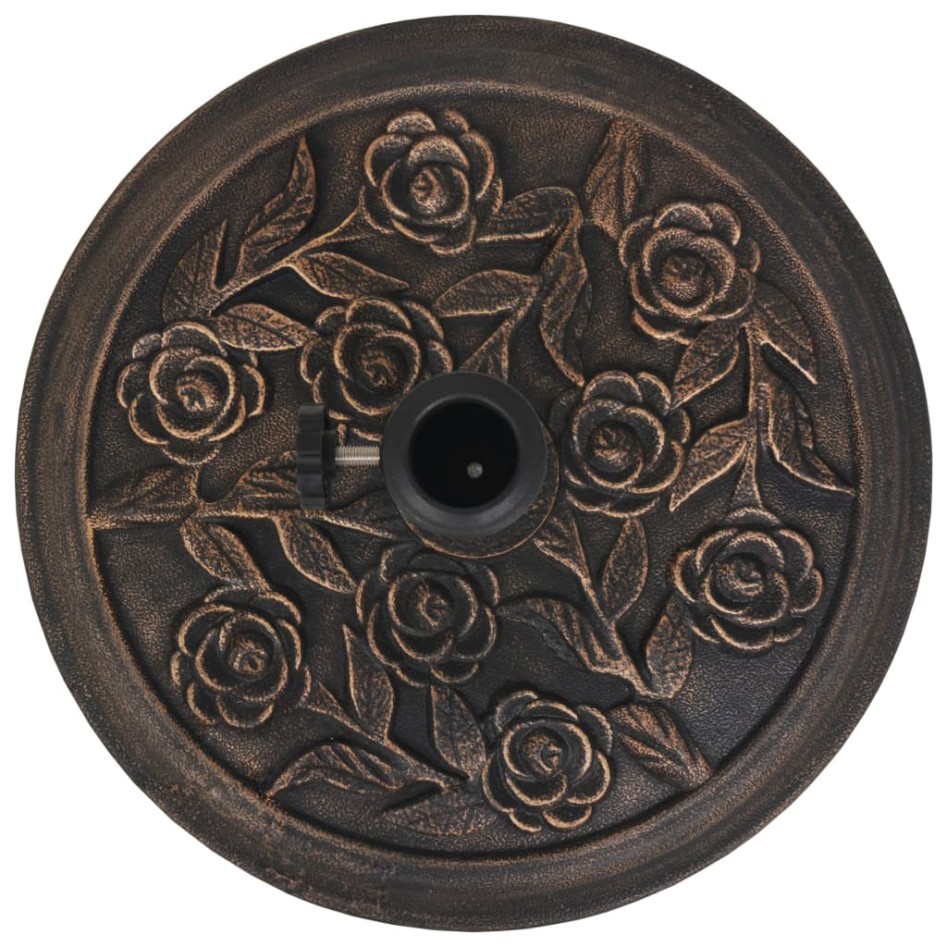 Base de sombrilla de resina redonda bronce 9