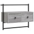 Mueble TV de pared madera ingeniería gris Sonoma 60,5x30x51