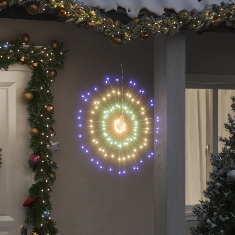 Luces de Navidad de estrellas 4 uds 140 LED de colores 17