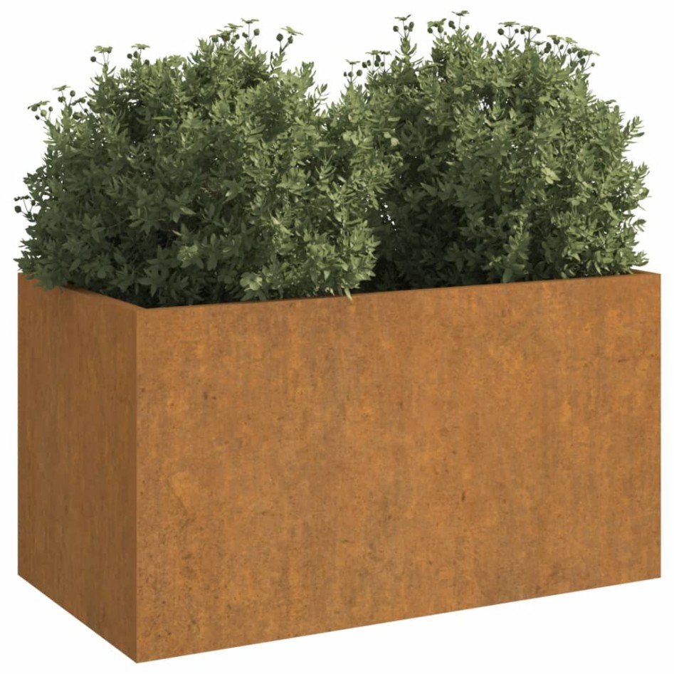 Jardinera de acero corten 62x30x29