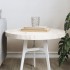 Tablero de mesa redondo madera maciza de pino blanco Ø50x3