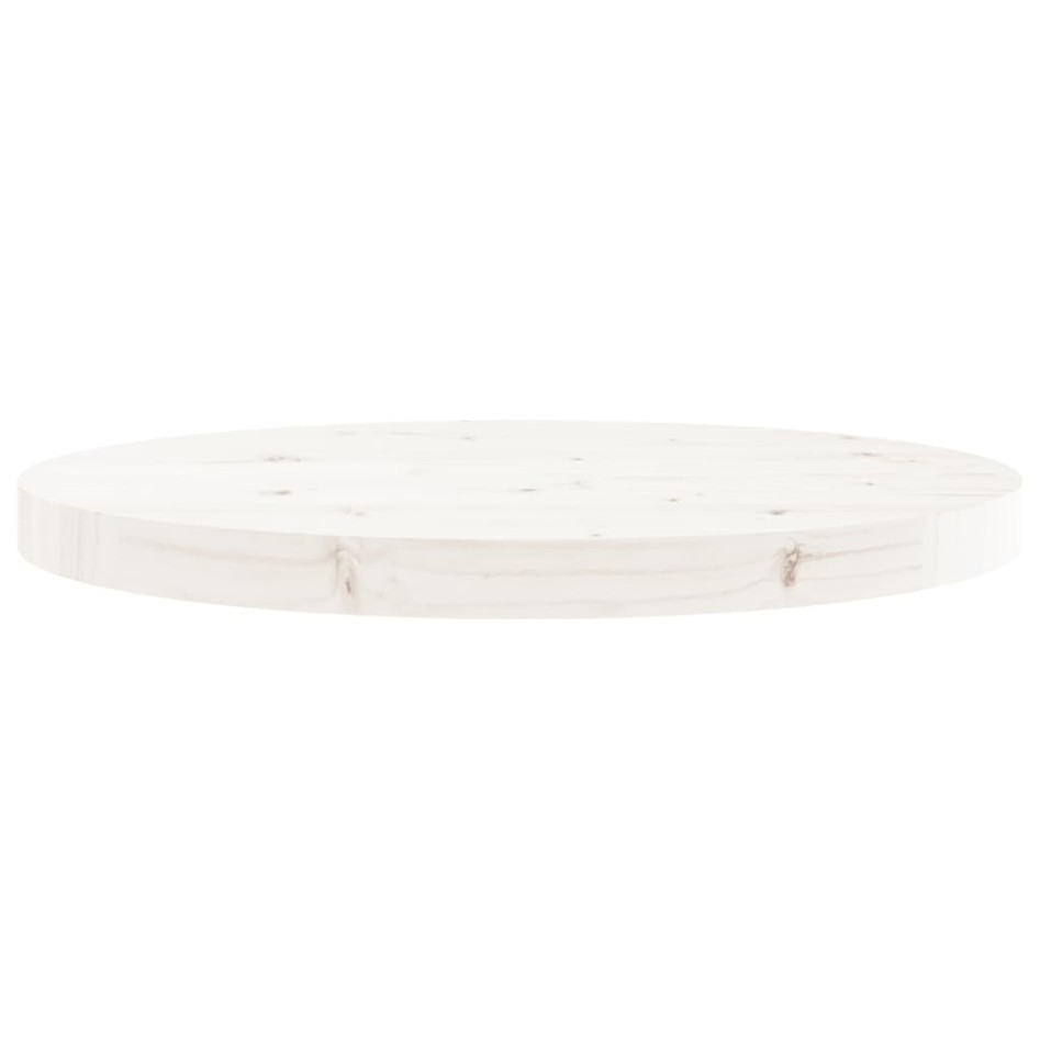 Tablero de mesa redondo madera maciza de pino blanco Ø50x3