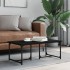 Mesa de centro madera contrachapada negro 90x50x35