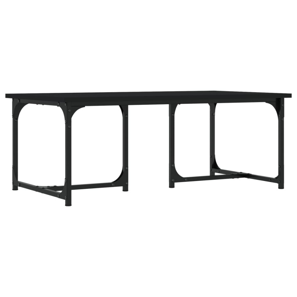 Mesa de centro madera contrachapada negro 90x50x35