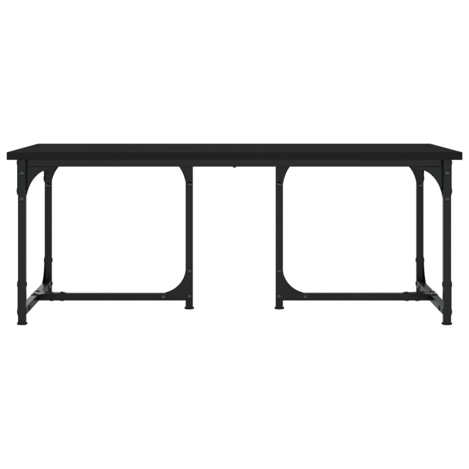 Mesa de centro madera contrachapada negro 90x50x35