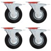 Ruedas giratorias con frenos dobles 4 unidades 125 mm