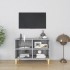 Mueble de TV con patas madera maciza gris Sonoma 69,5x30x50