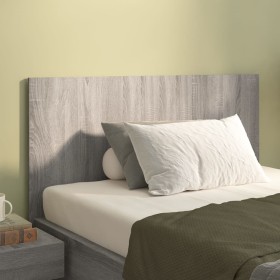 Cabecero de cama madera contrachapada gris Sonoma 120x1,5x80