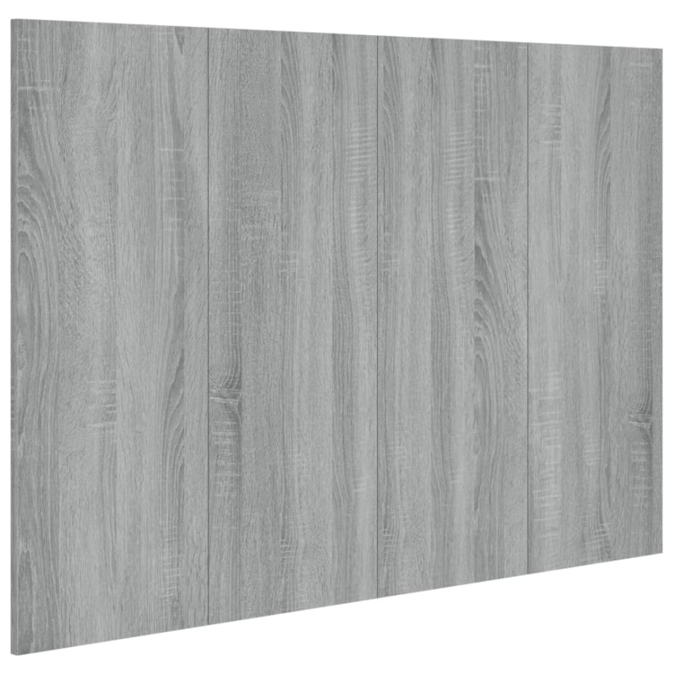 Cabecero de cama madera contrachapada gris Sonoma 120x1,5x80