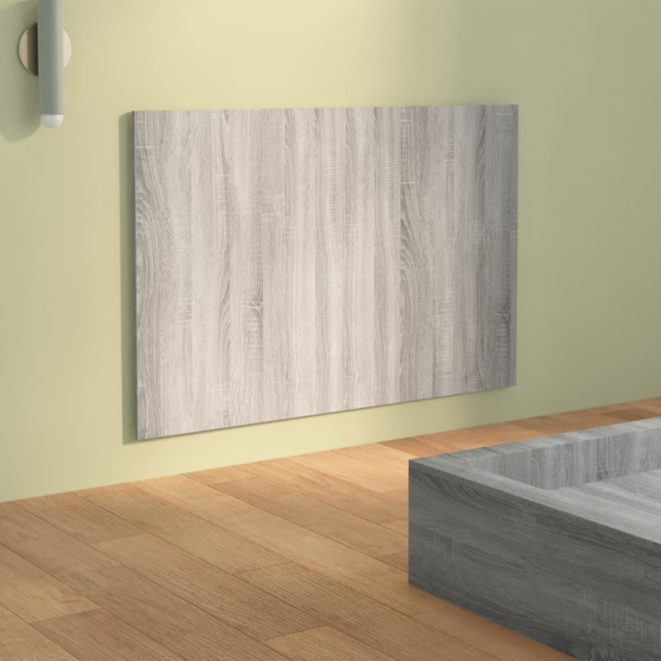Cabecero de cama madera contrachapada gris Sonoma 120x1,5x80