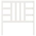 Cabecero de cama madera maciza de pino blanco 106x4x100