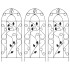 Soporte para plantas trepadoras 3 uds hierro negro 40x100