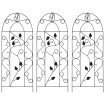 Soporte para plantas trepadoras 3 uds hierro negro 40x100 cm