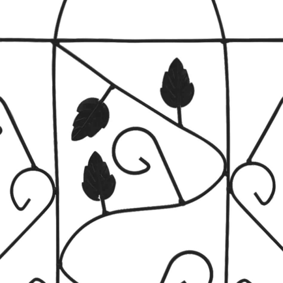 Soporte para plantas trepadoras 3 uds hierro negro 40x100