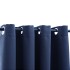 Cortinas opacas con anillas de metal 2 uds azul 140x245