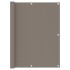 Toldo para balcón de tela oxford gris taupé 120x600