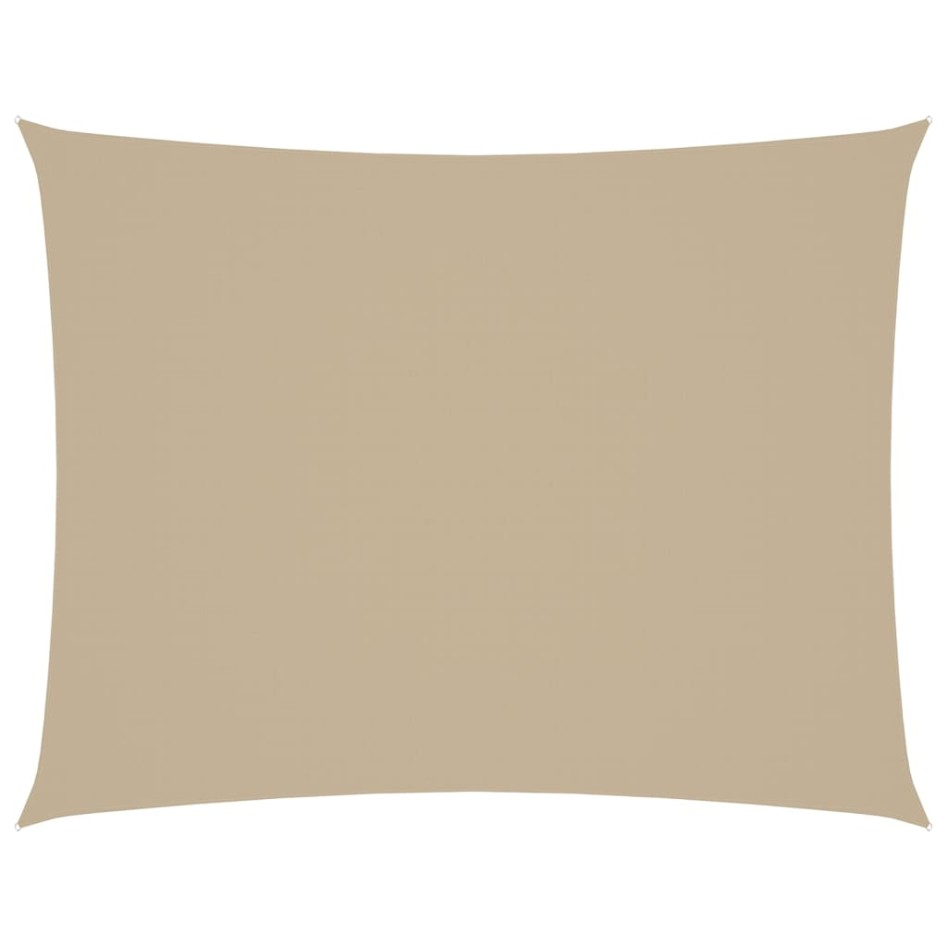 Toldo de vela rectangular tela Oxford beige 2,5x3,5